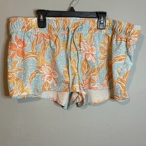 Roxy High Orange and Blue Floral Shorts